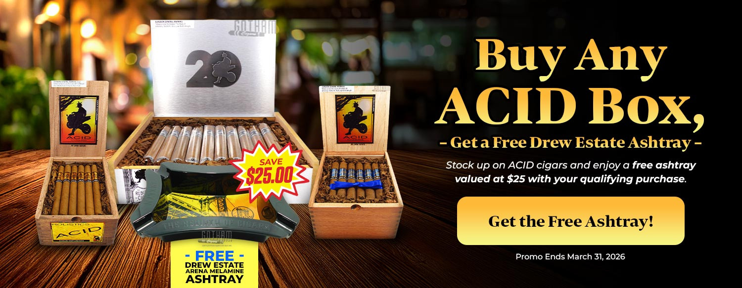 Buy Any ACID Box, Get a Free Drew Estate Ashtray