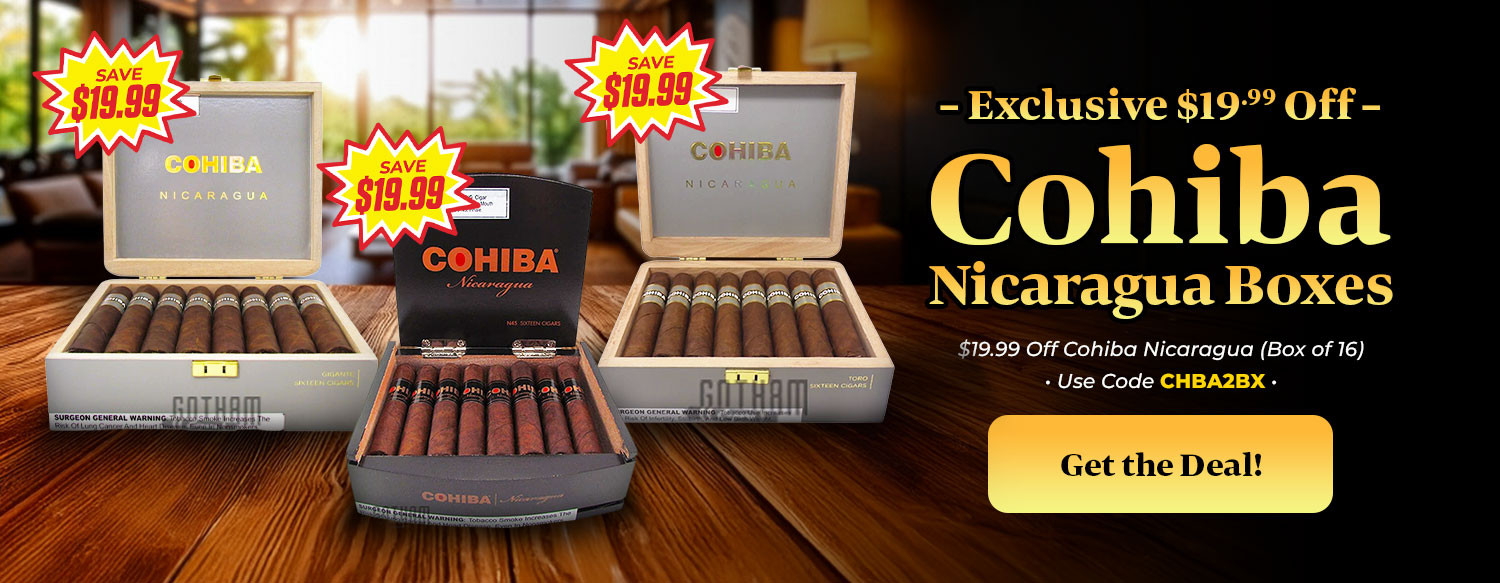 Exclusive $19.99 off for Cohiba Nicaragua Boxes with Coupon Code