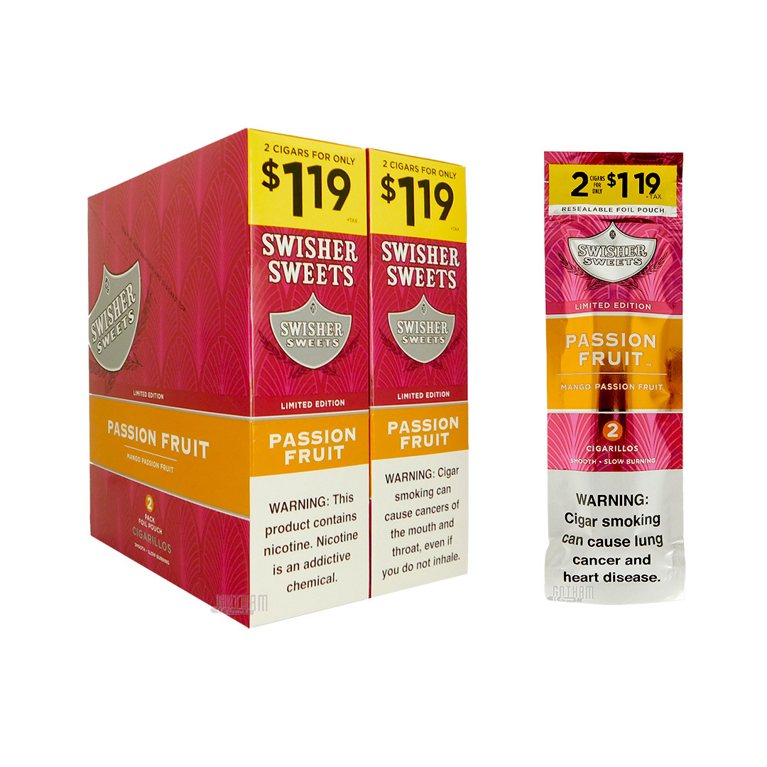 SWISHER SWEET CIGARSILLOS 2 FOR $1.19 PASSION FRUIT 30CT