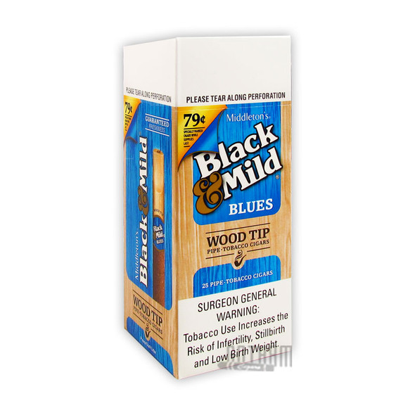 Black And Mild Blues Wood Tip $0.79