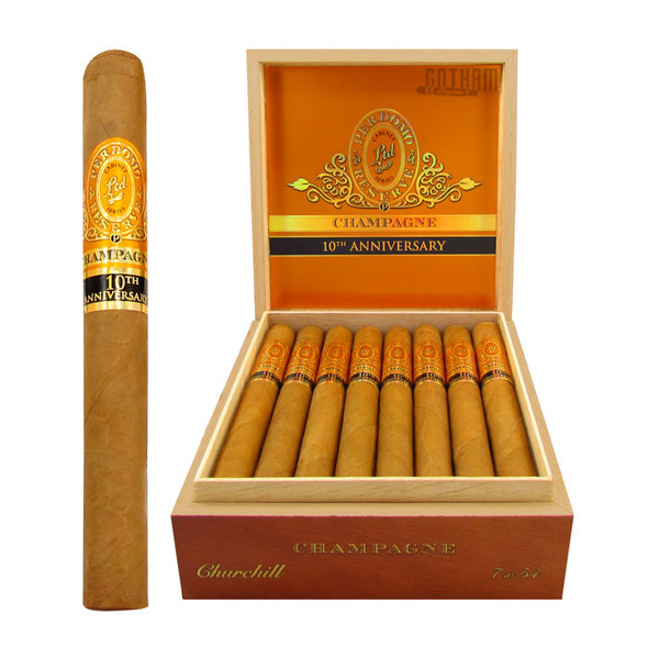 Perdomo Reserve Champagne 10th Anniversary Churchill Open Box and Stick