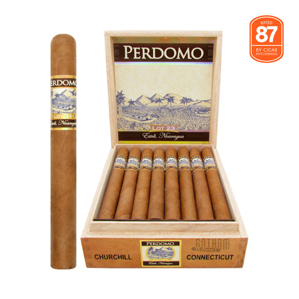 Perdomo Lot 23 Churchill Connecticut Open Box and Stick