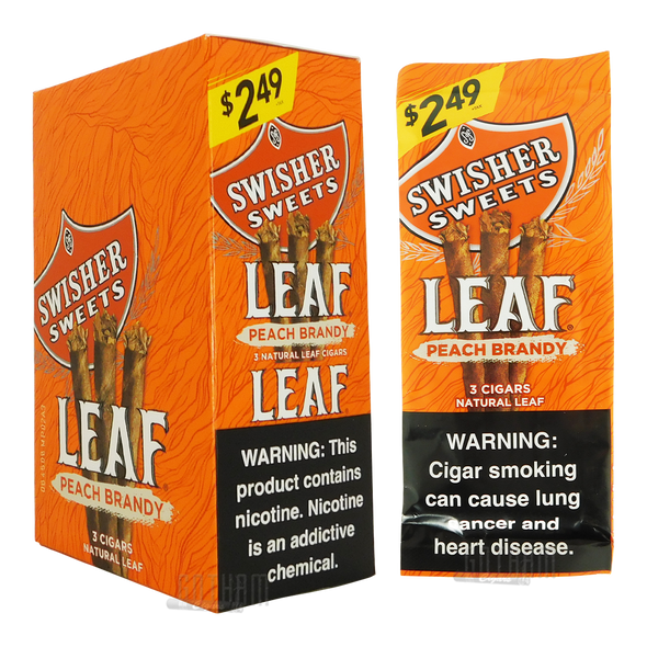 Swisher Leaf Peach Brandy Box with Foilpack