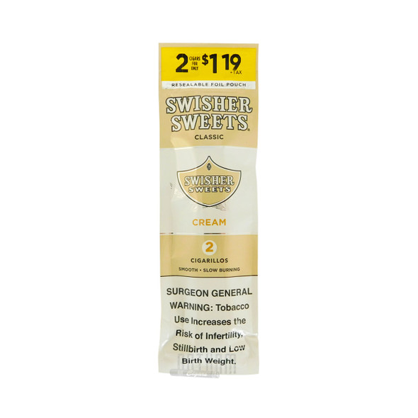 Swisher Sweets Cigarillos Cream foilpack front