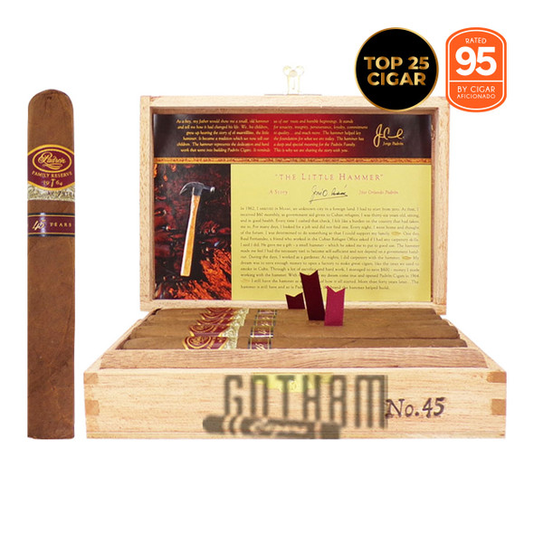 Padron Family Reserve No. 45 Natural open box and stick
