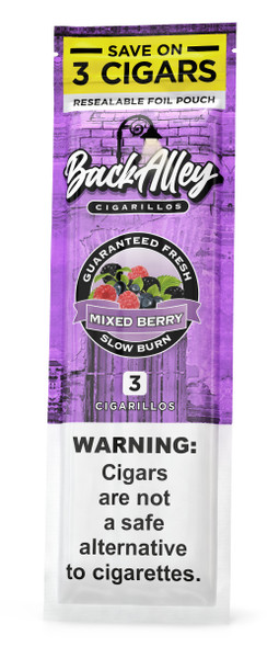 Back Alley Cigarillos Mixed Berry foil pack