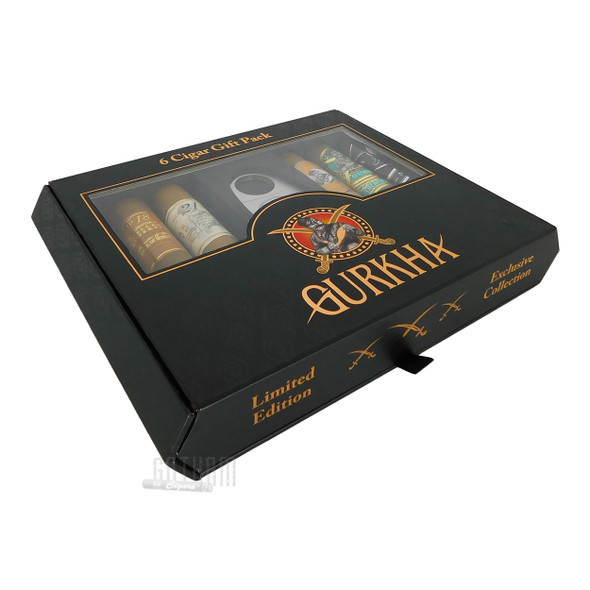 Gurkha 6 Cigar Holiday Gift Pack Box Side