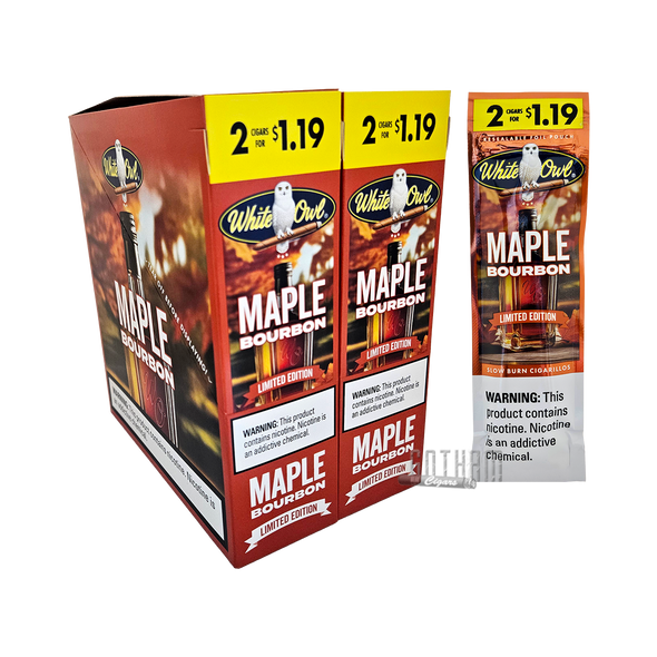 White Owl Cigarillos Maple Bourbon Box with Pouch
