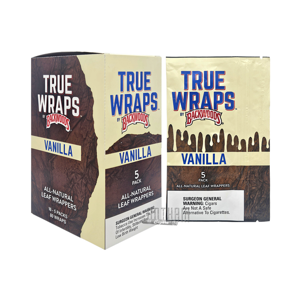 Backwoods True Wraps Vanilla - Box with Single Pouch