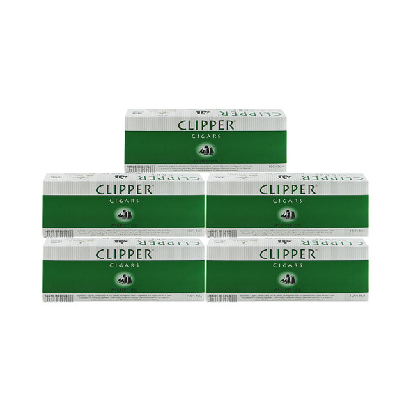 Clipper Filtered Cigars Menthol 100's 5-Pack carton