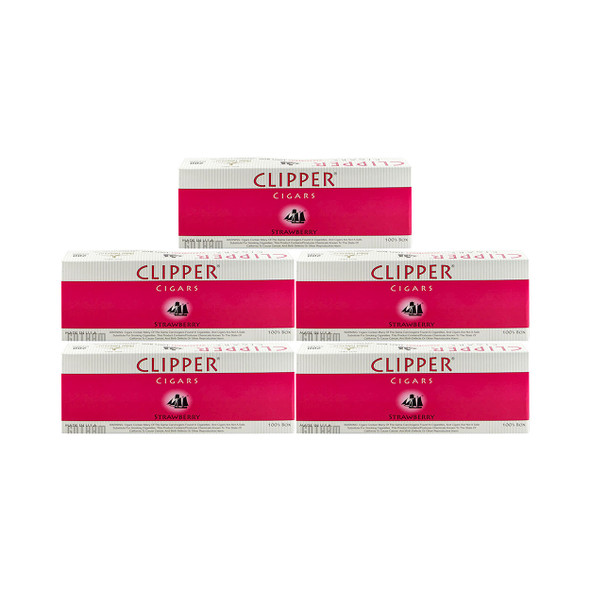 Clipper Filtered Cigars Strawberry 100s 5-Pack