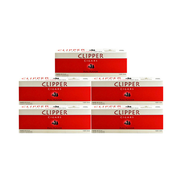 Clipper Filtered Cigars Full Flavor 100's 5-Pack carton