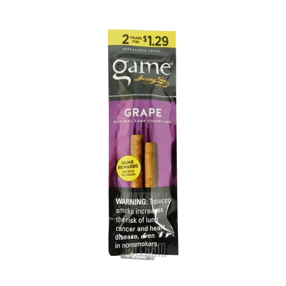 Game Cigarillos Grape Flavor - Single Pouch
