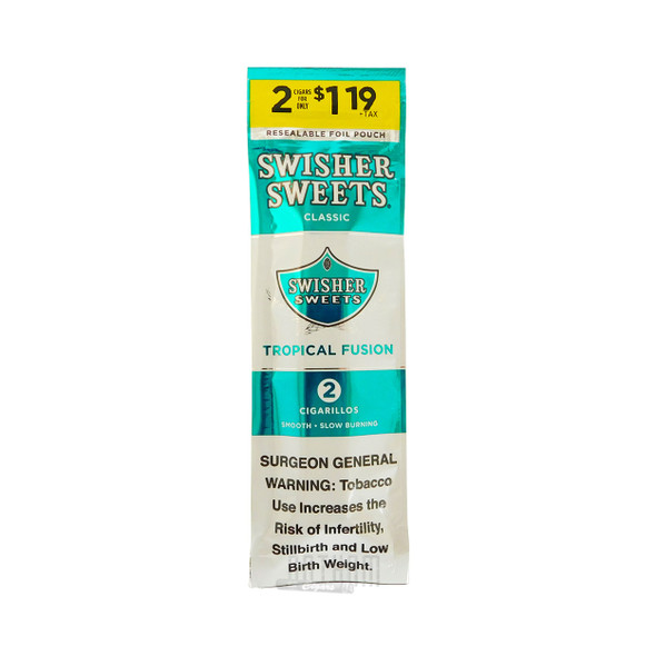 Swisher Sweets Cigarillos Tropical Fusion foilpack front