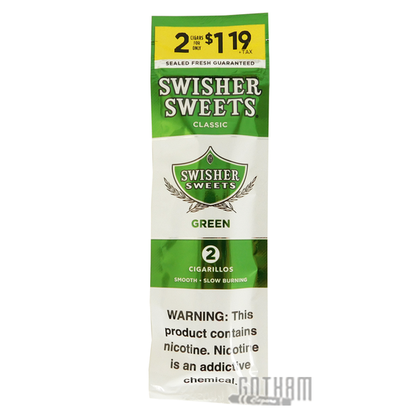 Swisher Sweets Cigarillos Green Sweets Front