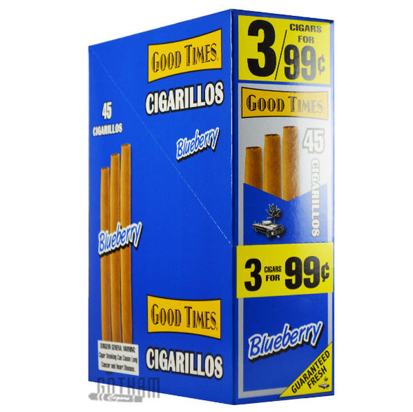 Good Times Cigarillos Blueberry Pouch upright & foilpack