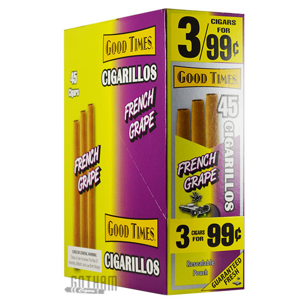 Good Times Cigarillos French Grape Pouch upright