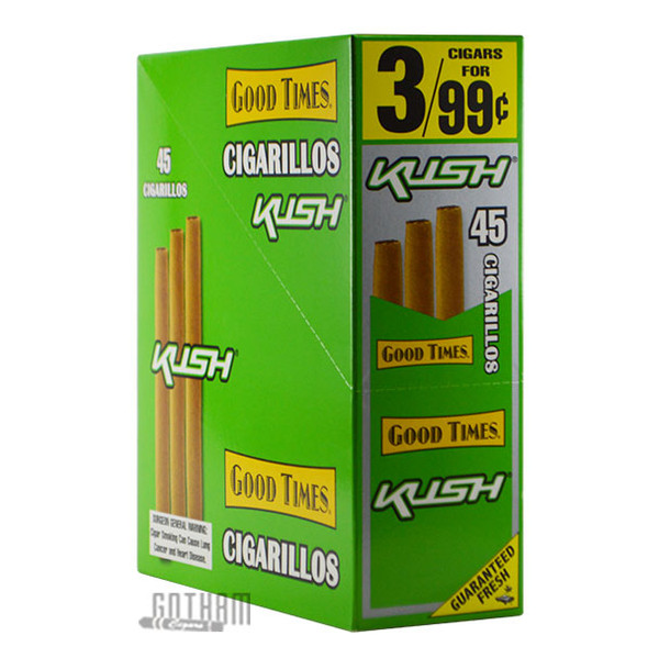 Good Times Cigarillos Pouch Kush upright & foilpack