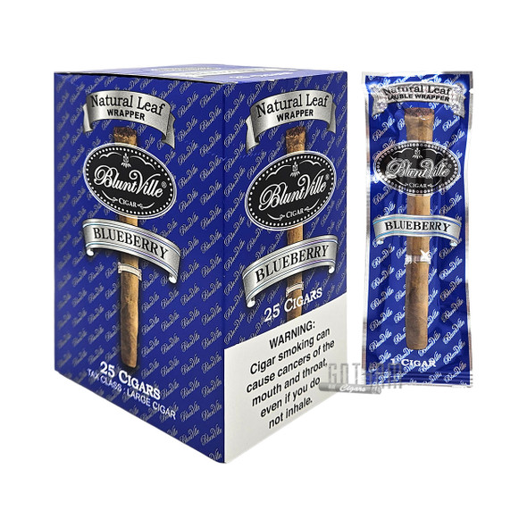 Bluntville Blueberry Cigars Box and Pouch
