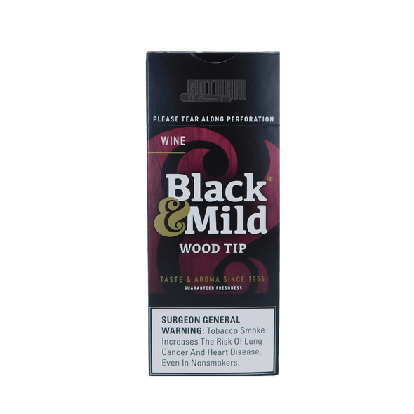 Black And Mild Wood Tip Wine Upright Front