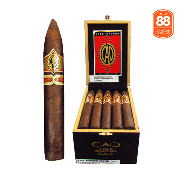 CAO Gold Maduro Torpedo Box and Stick