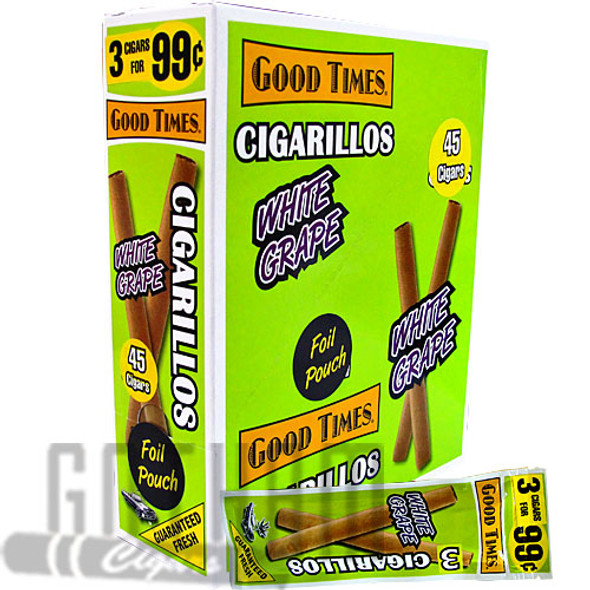Good Times Cigarillos White Grape upright & foilpack