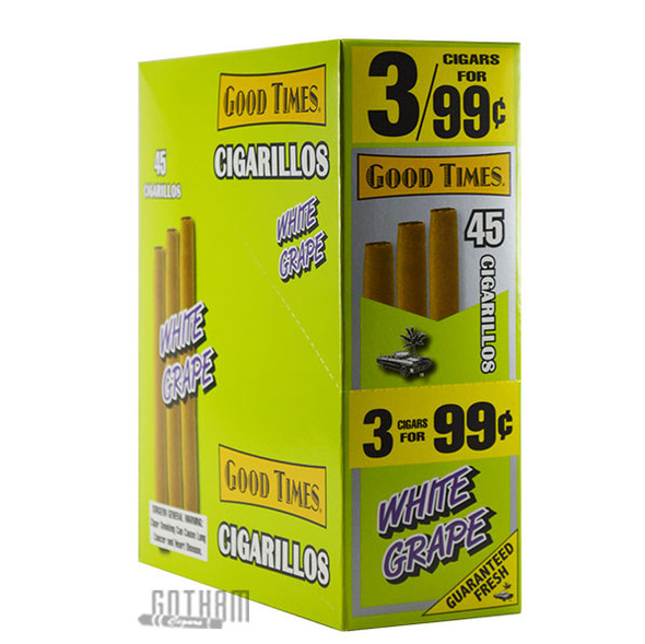 Good Times Cigarillos White Grape upright & foilpack