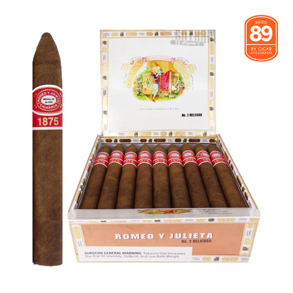 Romeo Y Julieta Reserva Real No. 2 Belicoso open box and stick