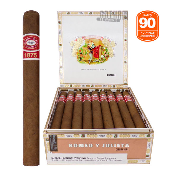 Romeo Y Julieta 1875 Churchill open box and stick