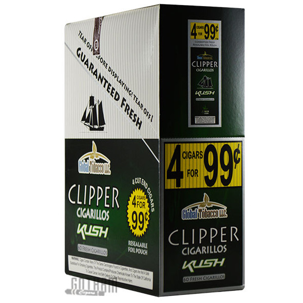 Clipper Cigarillos Foil Pack Kush upright