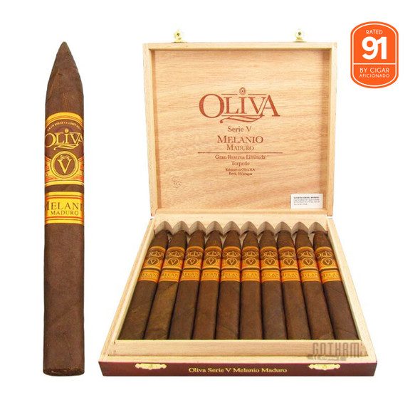 Oliva Serie V Melanio Torpedo Maduro Open Box and Stick