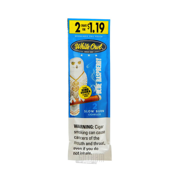White Owl Cigarillos Blue Raspberry foilpack front
