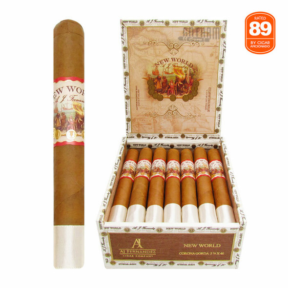 AJ Fernandez New World Connecticut Corona Gorda Open Box and Stick