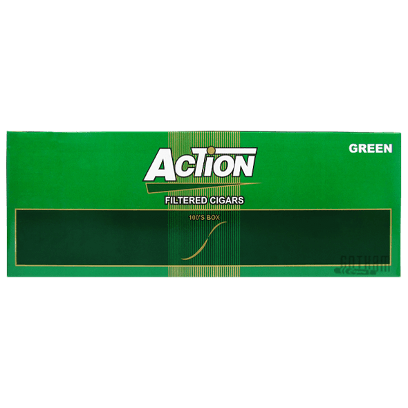 Action Filtered Cigars Green 100's Box