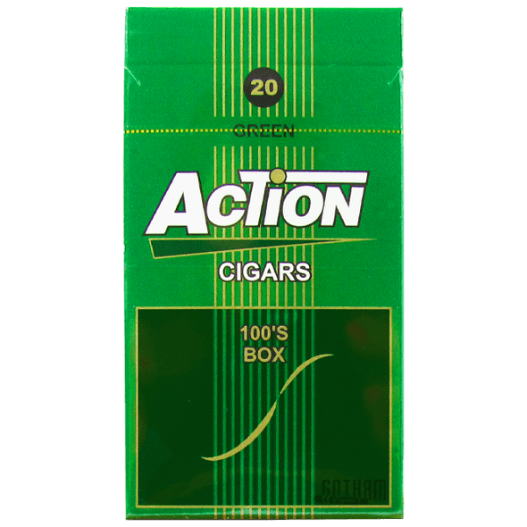 Action Filtered Cigars Green 100's Pack