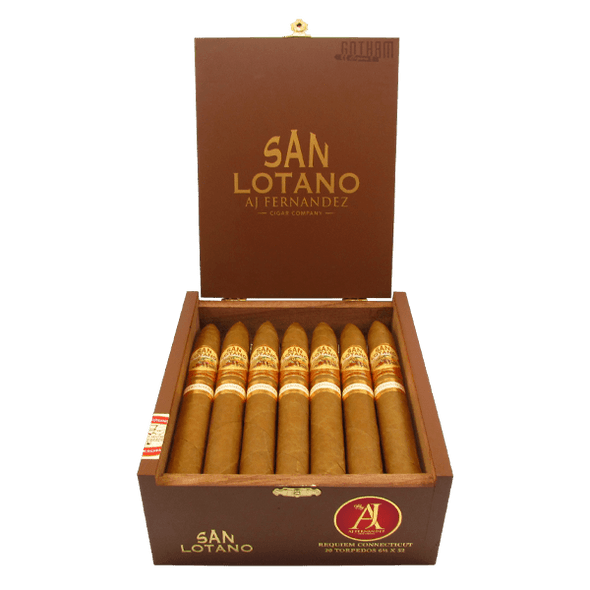 San Lotano Requiem Ecuadorian Connecticut Robusto Torpedo Open Box