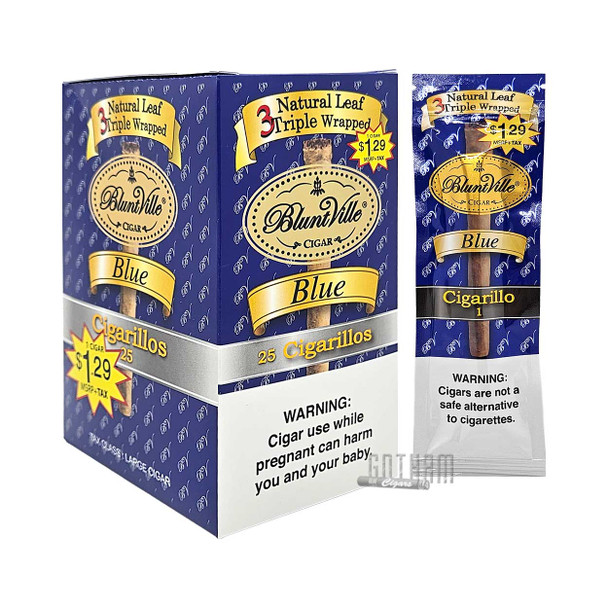 Bluntville Triple Wrapped Blue Box with Pouch