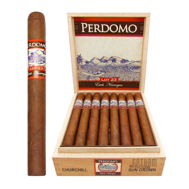 Perdomo Lot 23 Churchill Sun Grown Open Box and Stick