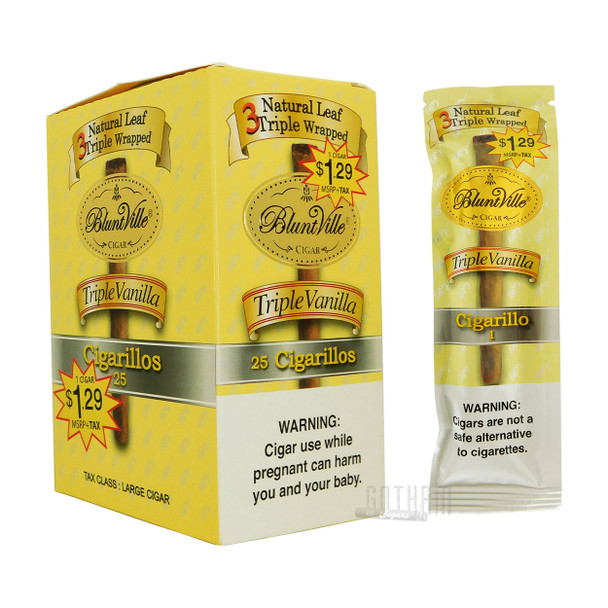 Bluntville Triple Wrapped Vanilla Box and Foilpack