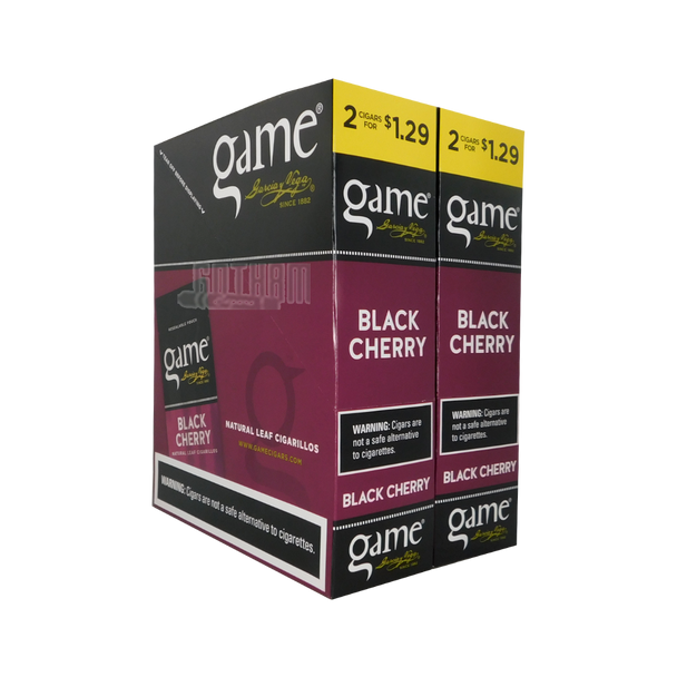 Game Cigarillos Black Cherry Box and Foil Pack
