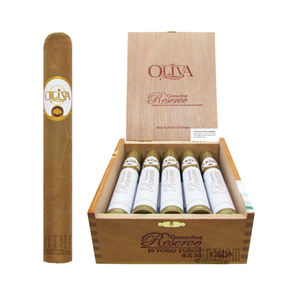 Oliva Connecticut Reserve Toro Tubes open box and stick