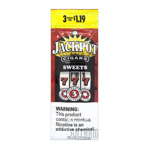 Jackpot Cigarillos Sweet 3 For $1.19 Foil Pack