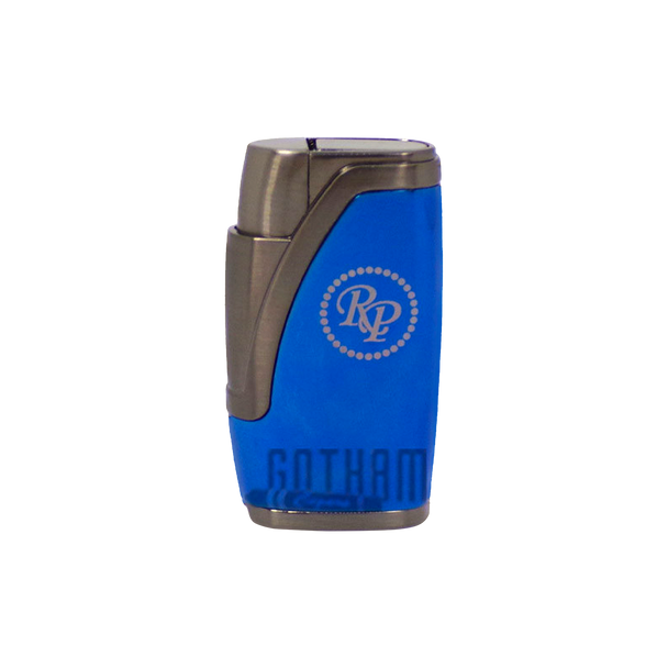 Rocky Patel Icon Gun Metal 2 Flame Lighter Blue