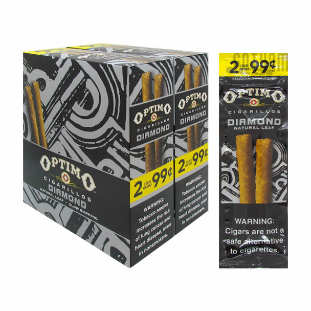 Optimo Cigarillos Diamond Box and Foil Pouch