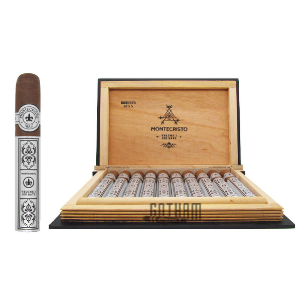 Montecristo Volume 1: 100 Days Robusto open box and stick