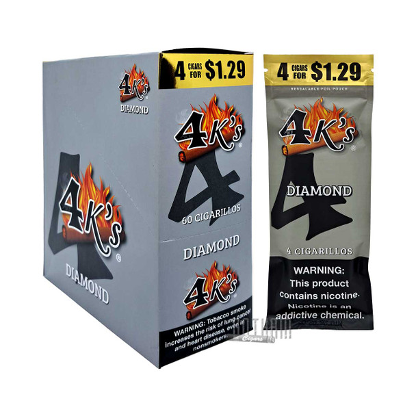 Good Times 4Ks Cigarillos Diamond Box and Single Pouch