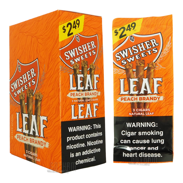 Swisher Leaf Peach Brandy Box with Foilpack