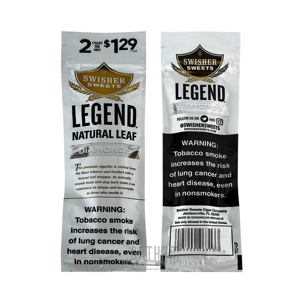 Swisher Sweets Legend Diamond front to back pouch