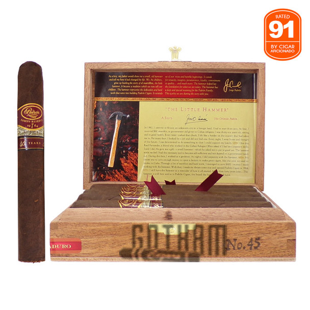 Padron Family Reserve No. 45 Maduro open box and stick