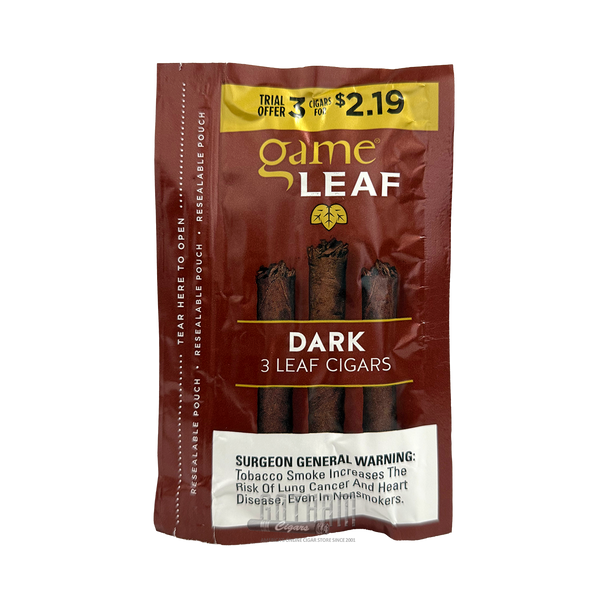 Garcia y Vega Game Leaf Dark - Front of the Pouch
